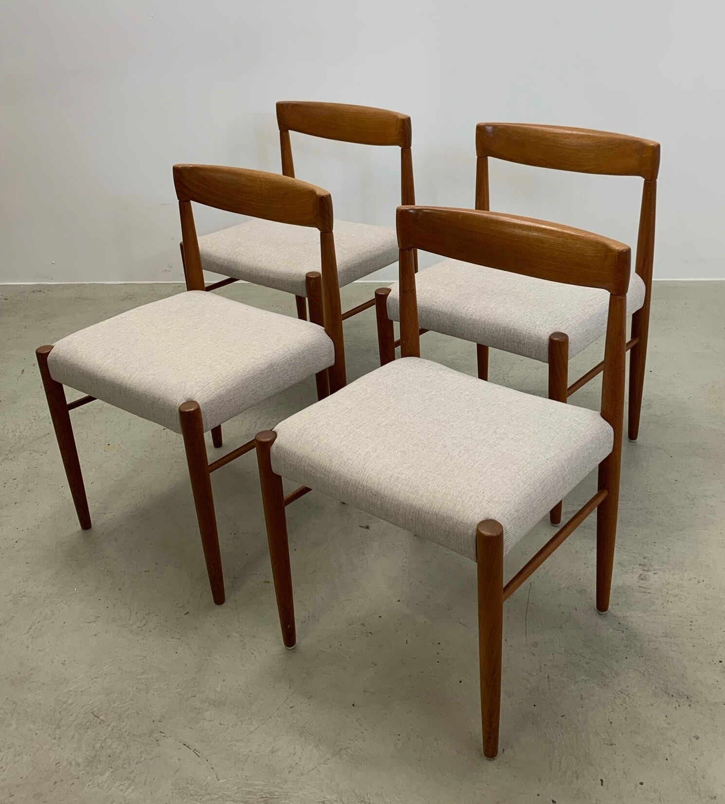 Danish midcentury teak dining chairs by H.W. Klein for Bramin 60s