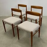Danish midcentury teak dining chairs by H.W. Klein for Bramin 60s