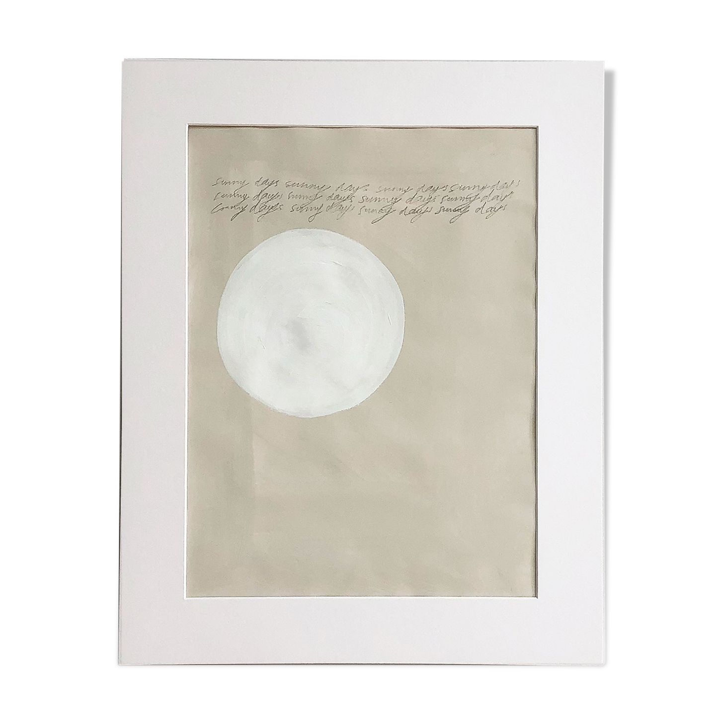 Hand painted abstract wall art 03 - sun