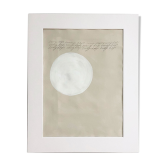 Hand painted abstract wall art 03 - sun