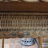 Vintage rattan table