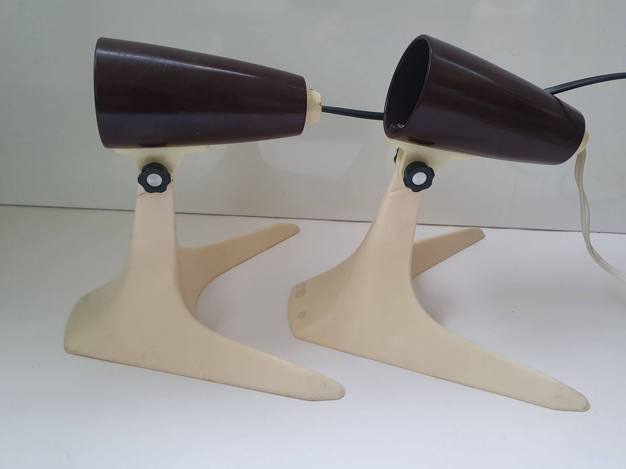Pair of vintage bakelite table lamps from West Germany in the 1960s