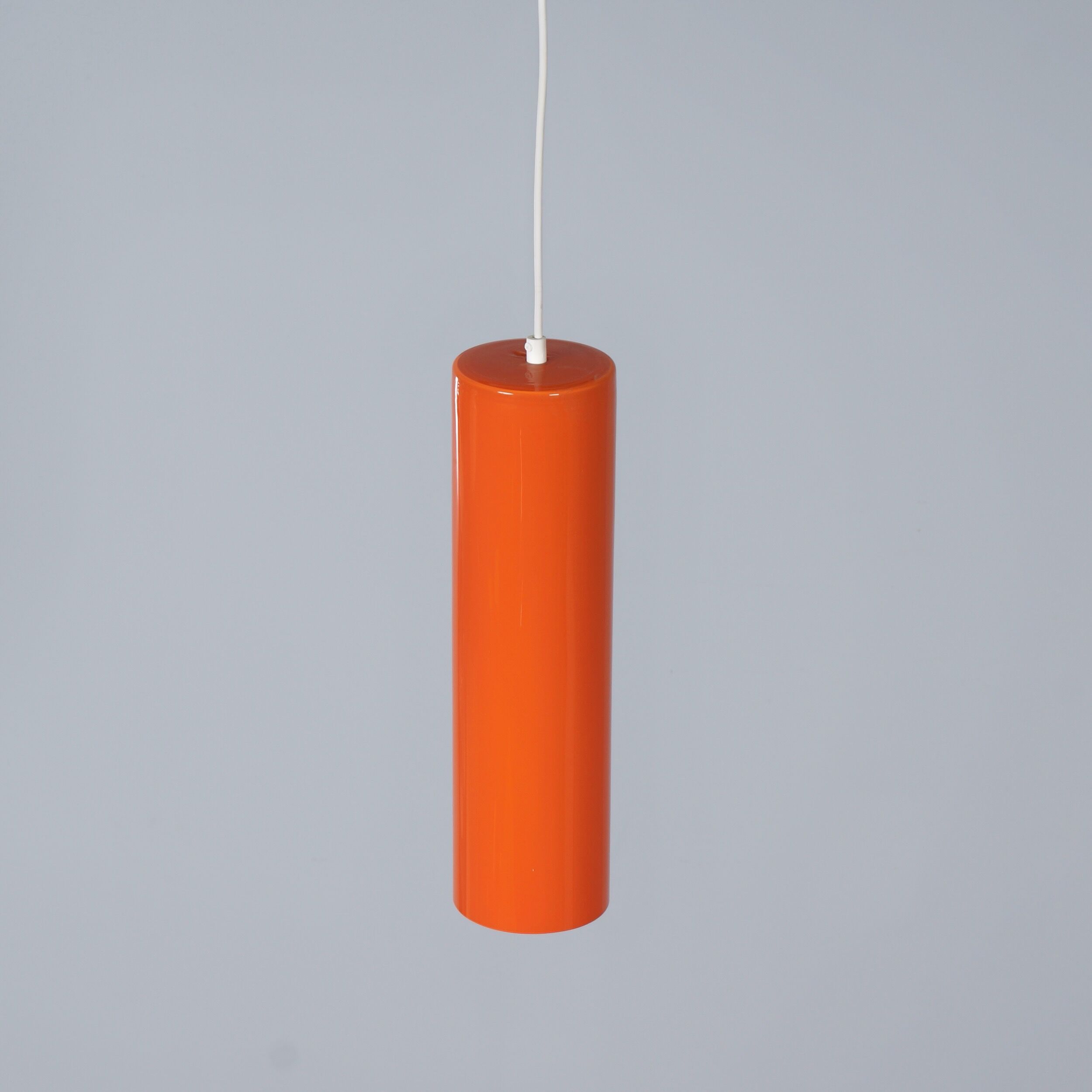 Suspension Murano Venini 486b par Paolo Venini pour Venini & C., 1962, orange