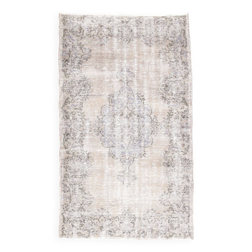 Tapis 5x9 pour salon, tapis turc Antique en laine fait à la main, gris bleu, 156x264Cm