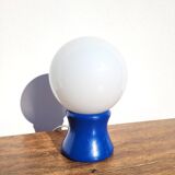 Small vintage blue diabolo foot lamp