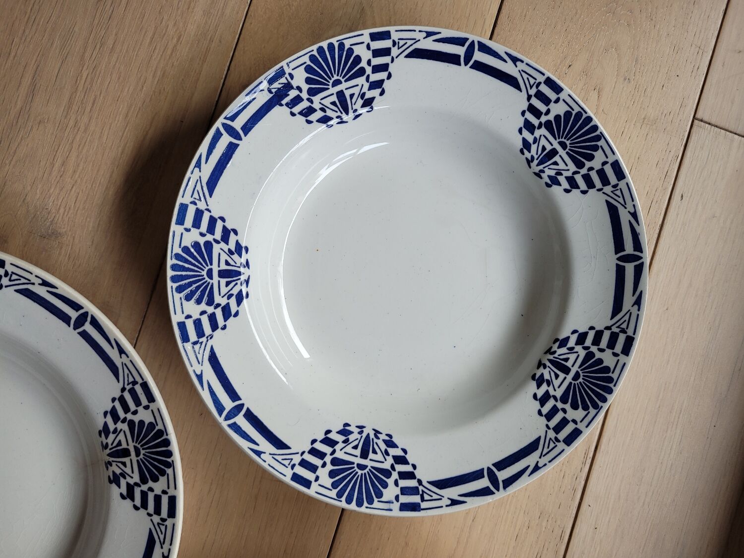 Set of 3 hollow plates Orchies Moulin des Loups Palmes