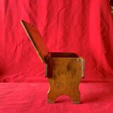 Old small stool - footrest with solid wood chest