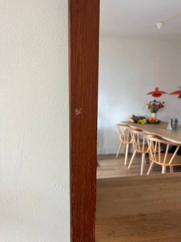 Vintage Danish teak mirror