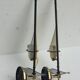 Pair of vintage sconces Sailboats in brass marine décor