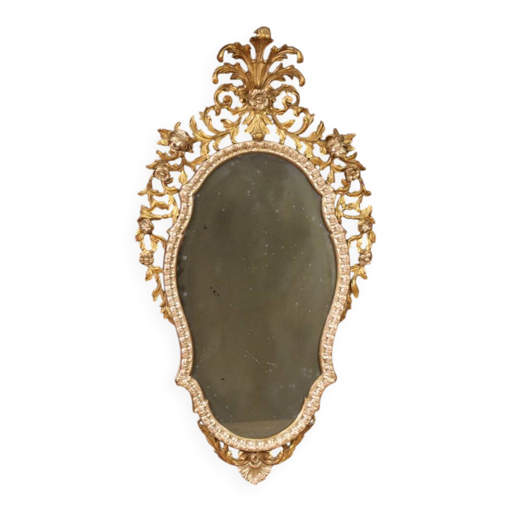 20th century Italian Louis XV style gilded mirror