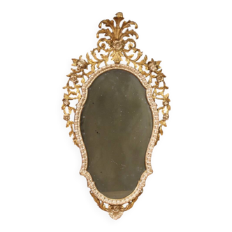 20th century Italian Louis XV style gilded mirror