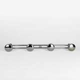 Coat rack in chromed metal 4 hooks 70s