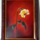 Oil on canvas framed signed S P The rose 56,5 X 44 cm