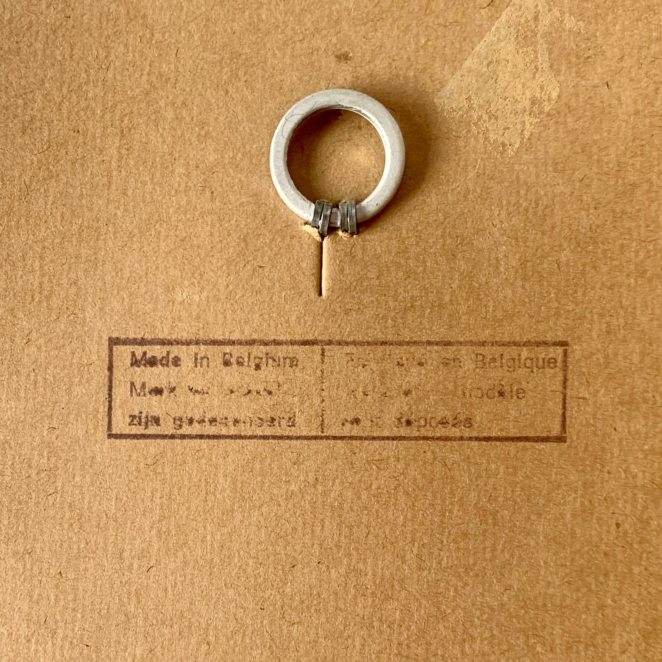 Vintage orange plastic oval wall mirror