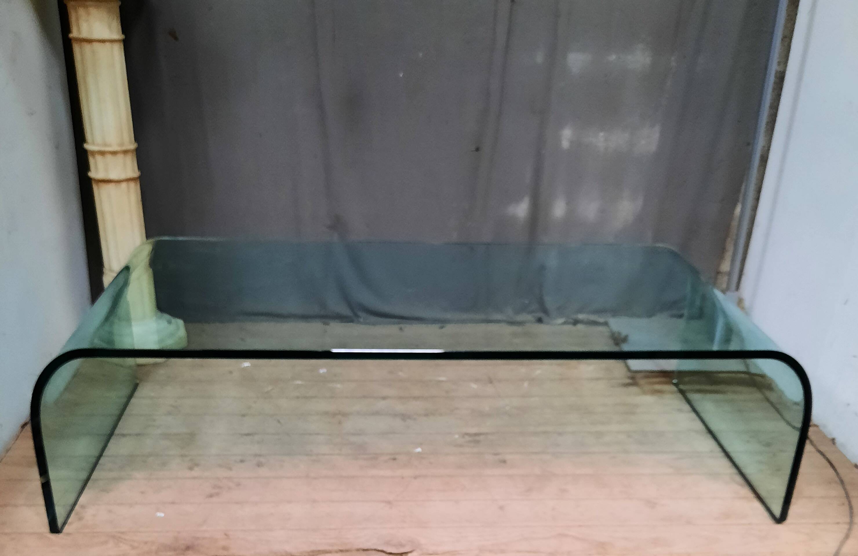 Large glass coffee table