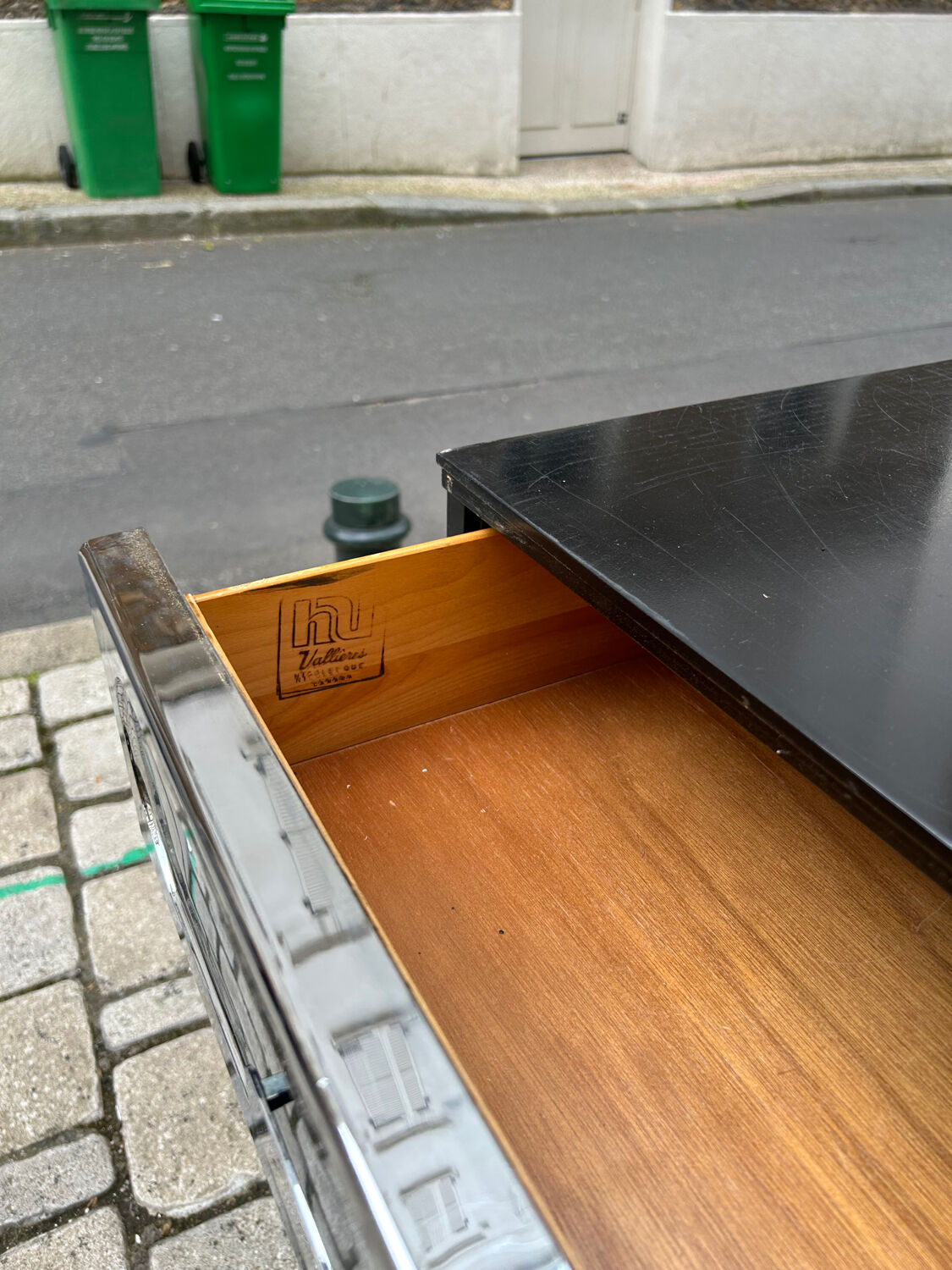 Commode Space Age Chromée par Henri Vallières