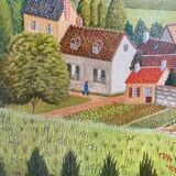 Naive painting Normandy Bouquet