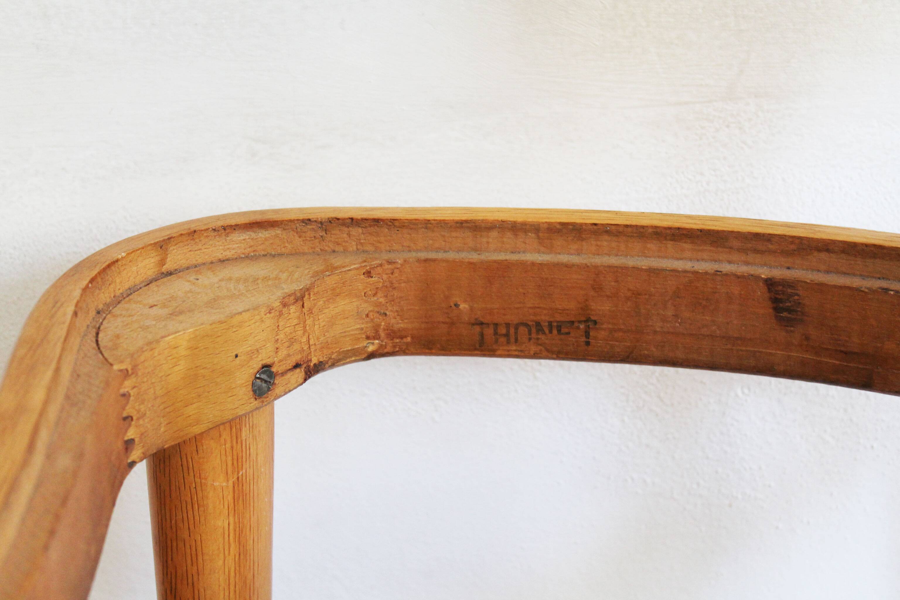 Set of Four Thonet Dining Chairs, Late 1940s