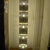 Vintage perforated metal floor lamp