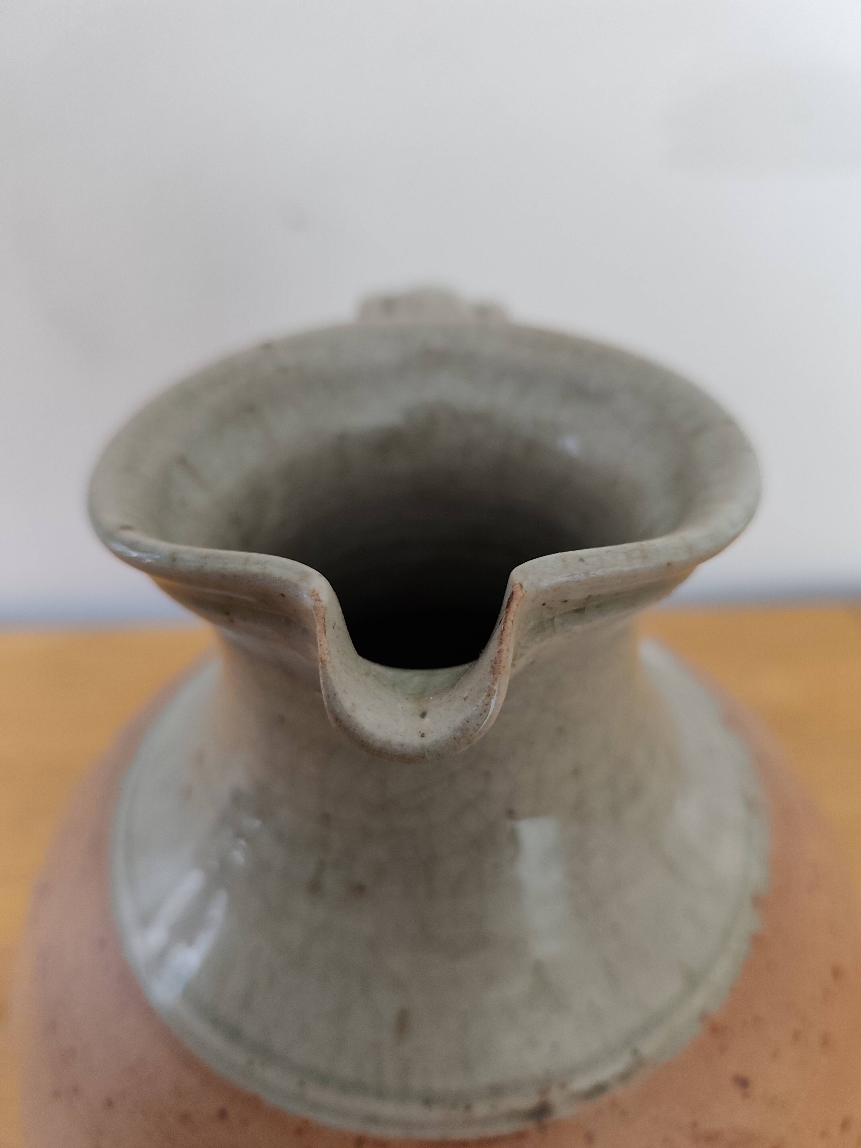 Stoneware and ceramic pitcher signed Roger Boureau