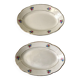 Duo of raviers digoin sarreguemines small flowers 50s
