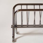 Chrome tubular steel magazine holder, Le Zack 1980