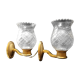 Brass and glass CT sconces, set of 2