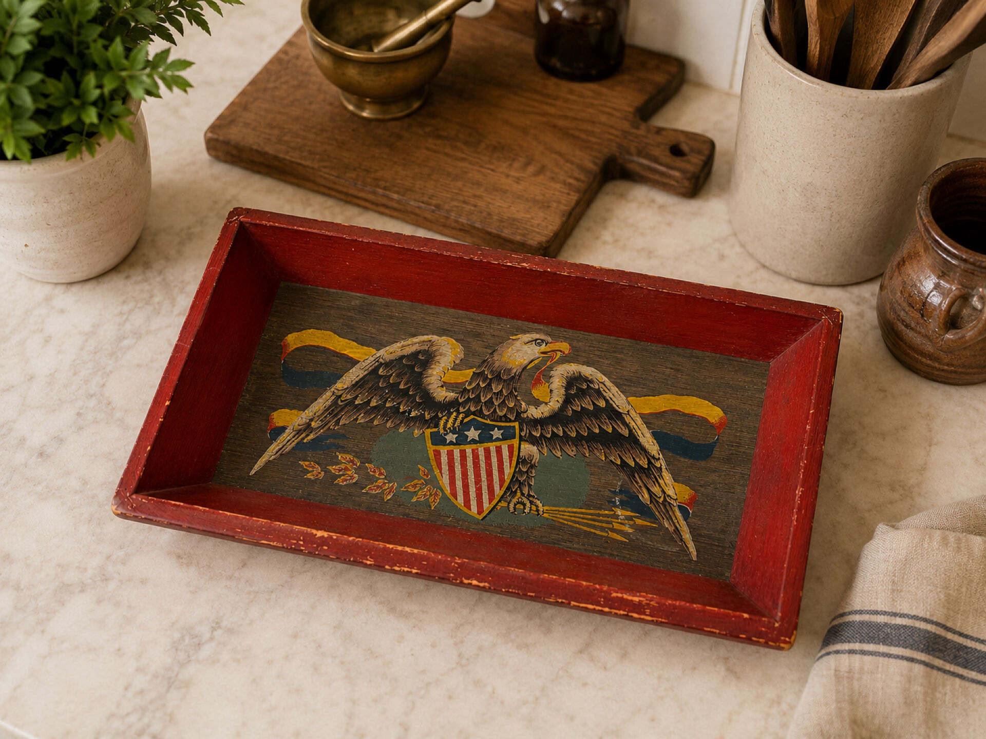 Plateau vintage Yorkraft Inc. – American eagle – USA, 1960s