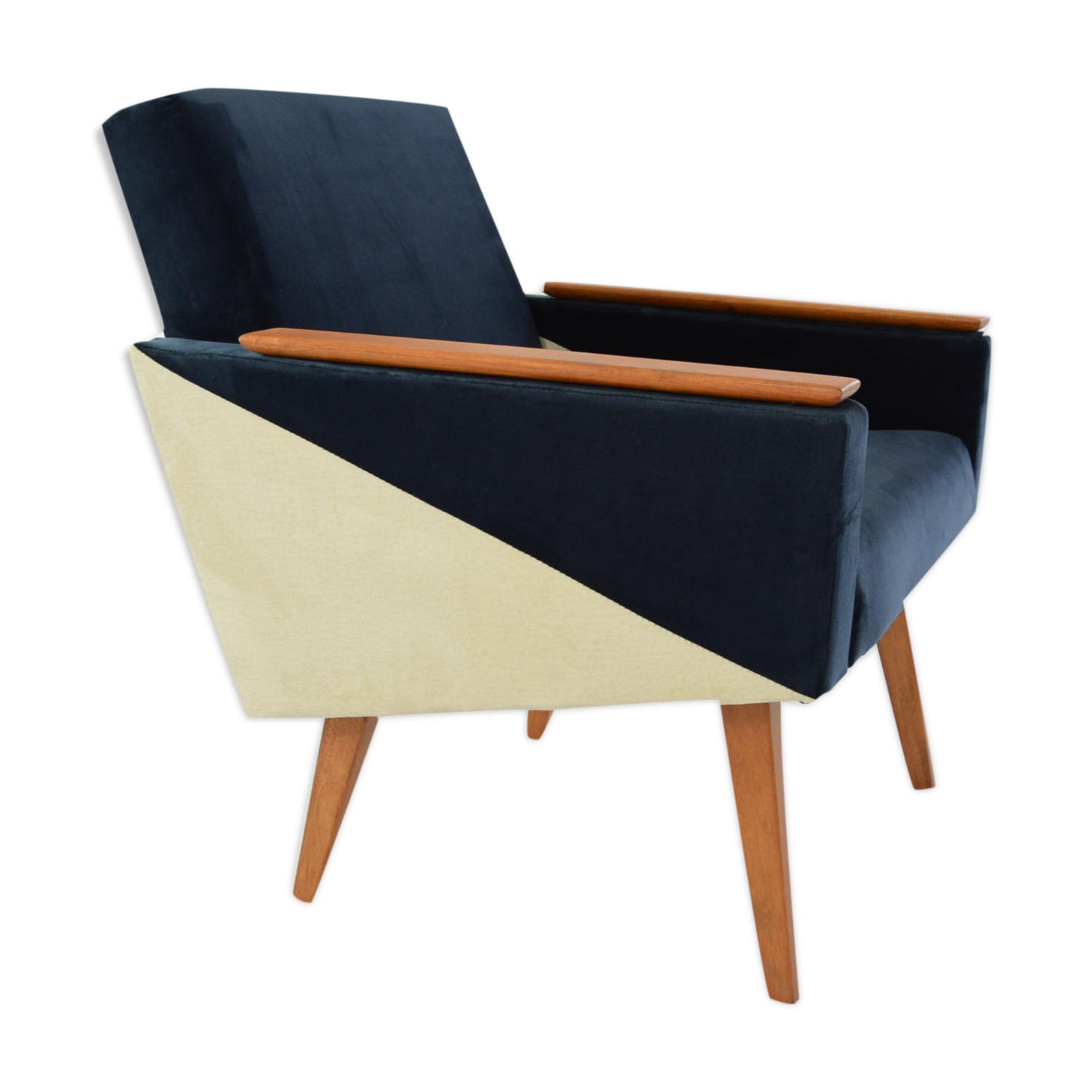 Geometric square armchair