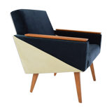 Geometric square armchair