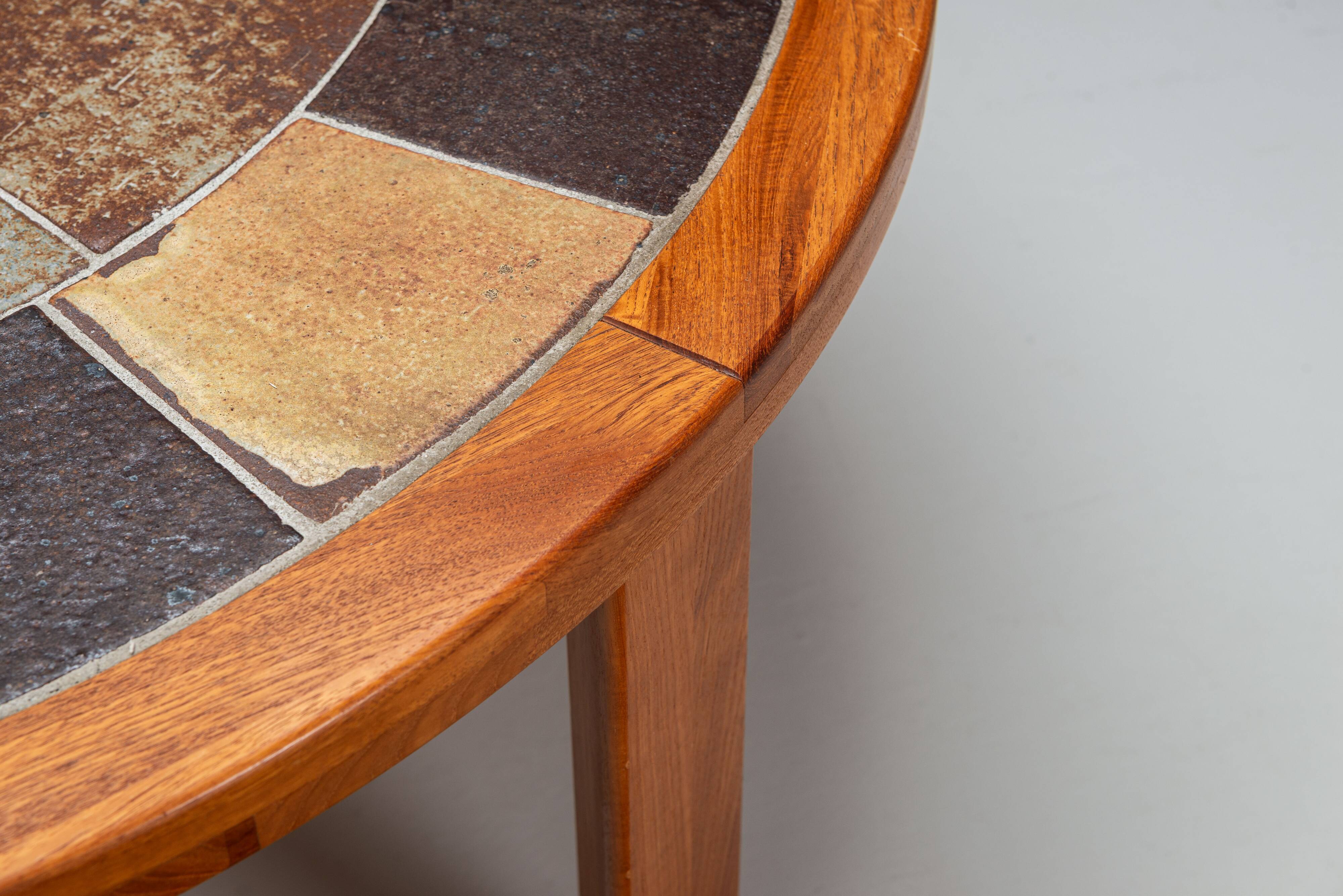 Tue Poulsen oak and ceramic coffee table for Haslev