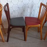 Set of 4 Baumann bistro chairs n°12 - 60s