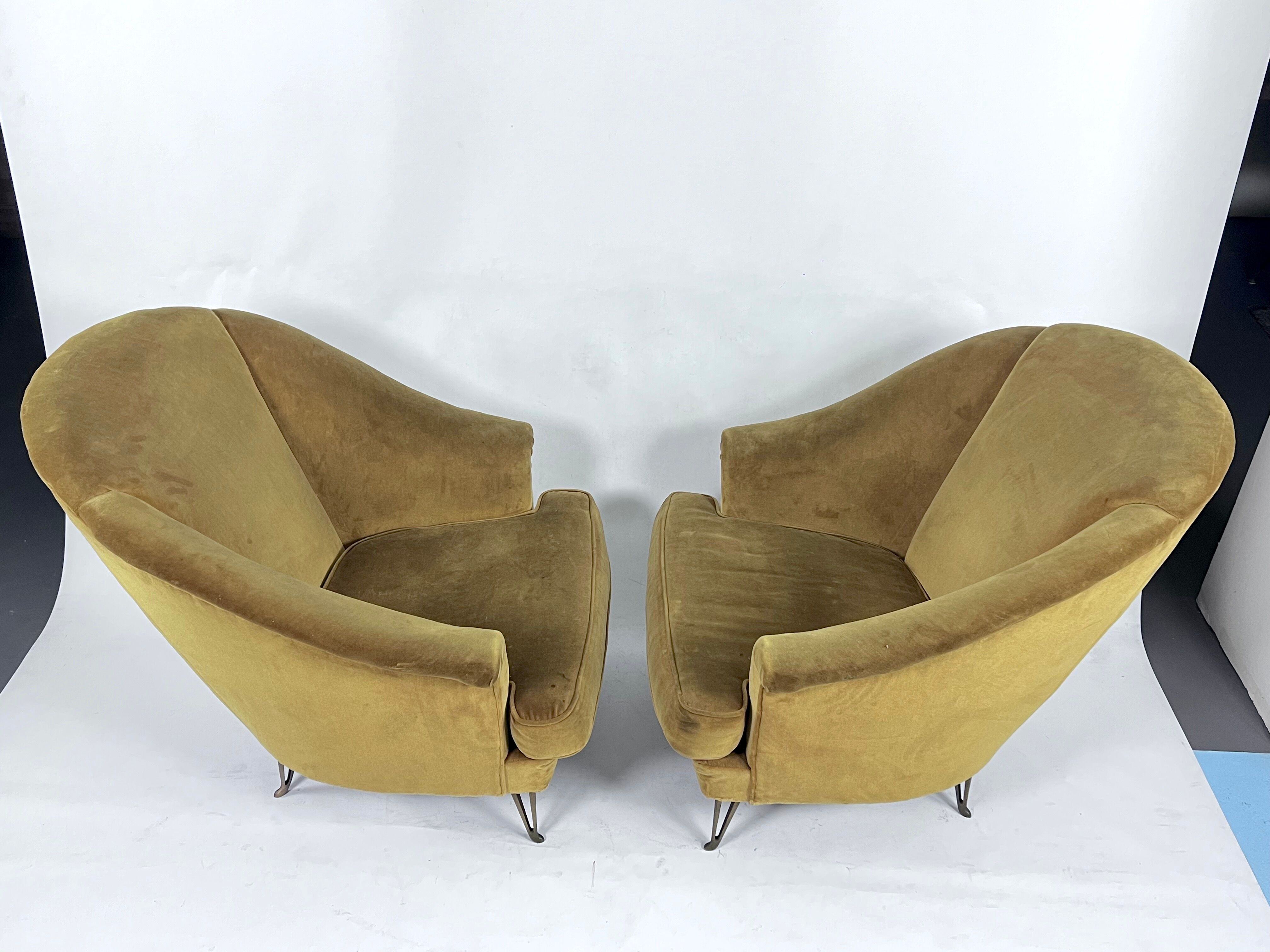 Isa Bergamo, armchairs, Italy 1950s