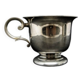 Tasse à bouillon Art Déco, en laiton argenté, Fraget, Pologne, années 1950