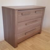 Chest of drawers wood-plated grayoak