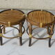 Set of two plant holders in bamboo and wicker