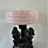 Art deco lamp symbol of the three monkeys