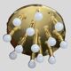 Brass ceiling light with 13 lights – TZ Leuchten, Germany, 1980