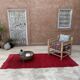 Tapis Marocain Beni Mguild rouge - 253 x 110 cm.