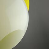 Italian Space Age Yellow Plexiglass Pendant Lamp, 1970s