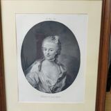 Tableau portrait de jeune femme C Van Loo