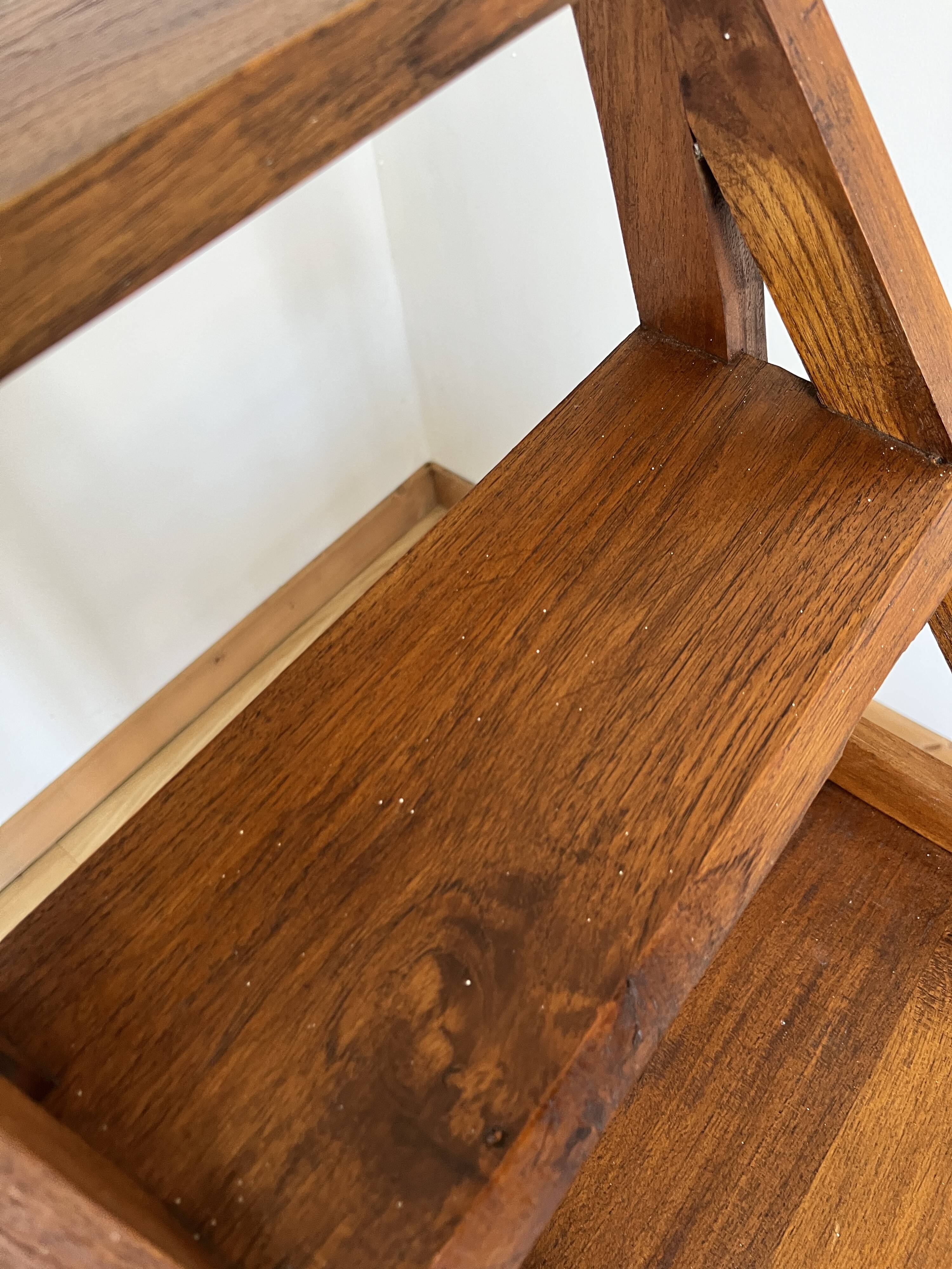 Chaise escabeau en bois