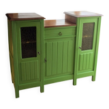 Art Deco Gin Buffet, painted in Farrow and Ball with a William Morris-inspired interior
