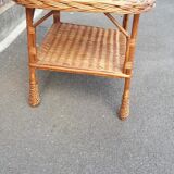 Vintage rattan table