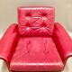 Fauteuil cuir rouge design 1950