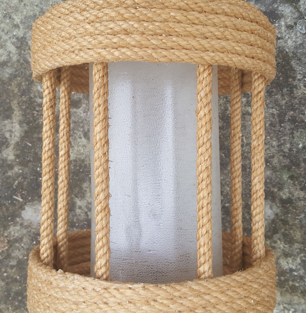 Handcrafted rope hanging lamp