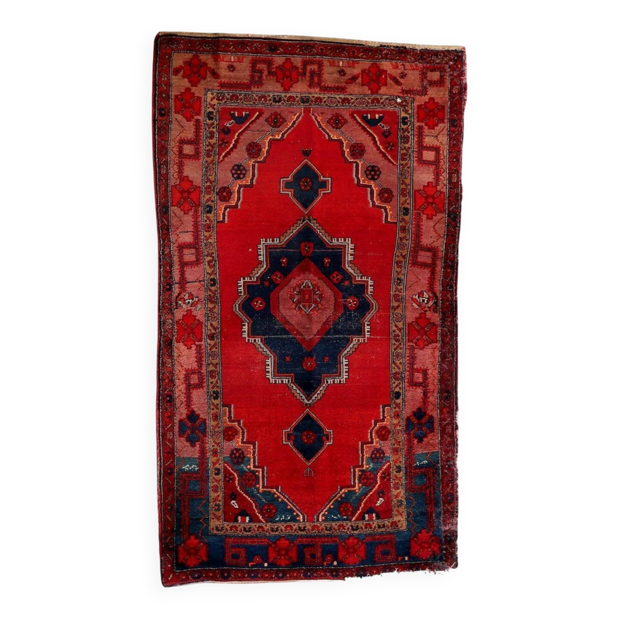 Antique 1920s Persian Malayer rug 127cm x 220cm - 1C1252