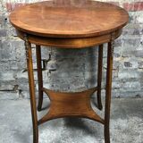 Louis XVI style side table in rosewood veneer decorated bronze