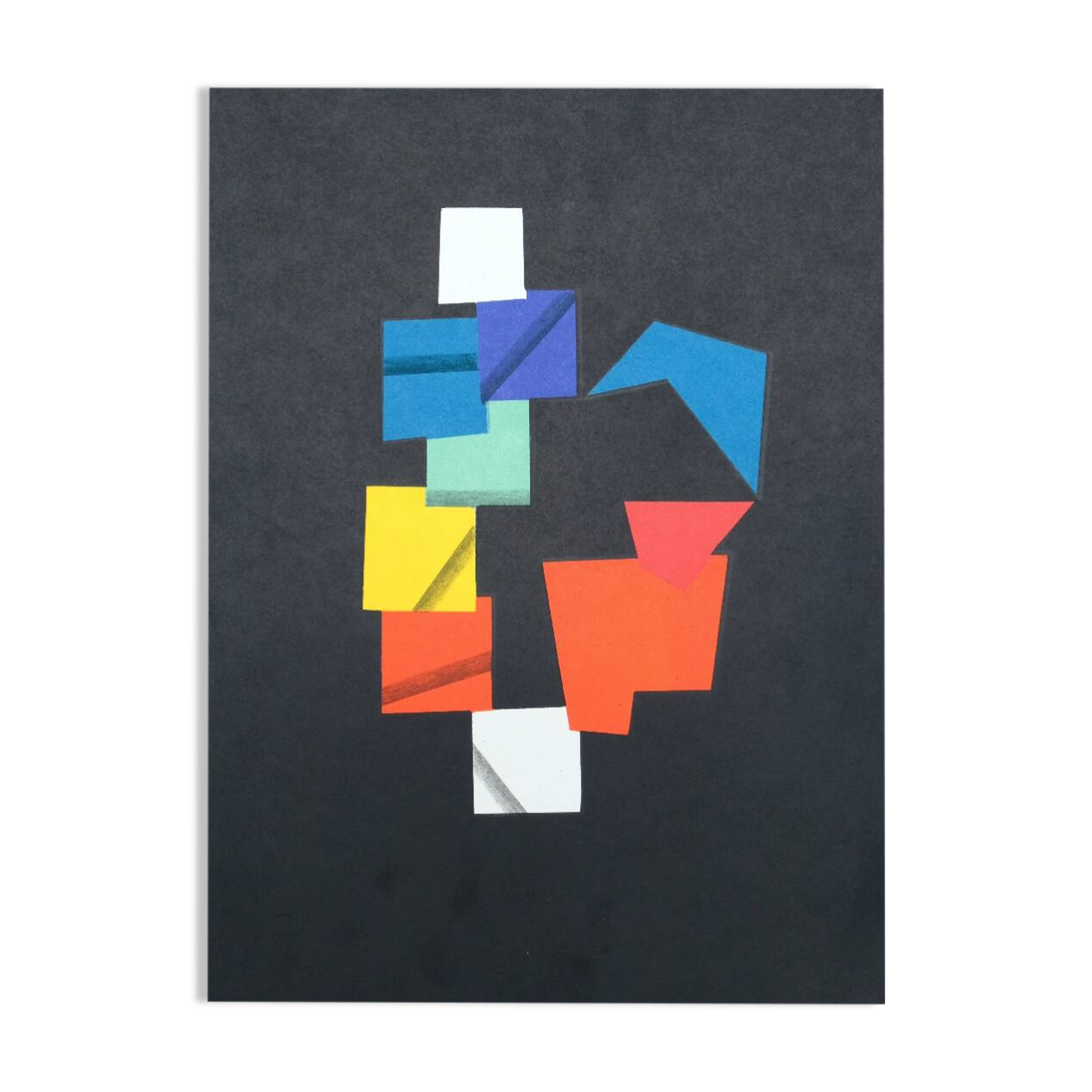 Yaacov agam: transformable work momentarily frozen - original lithograph