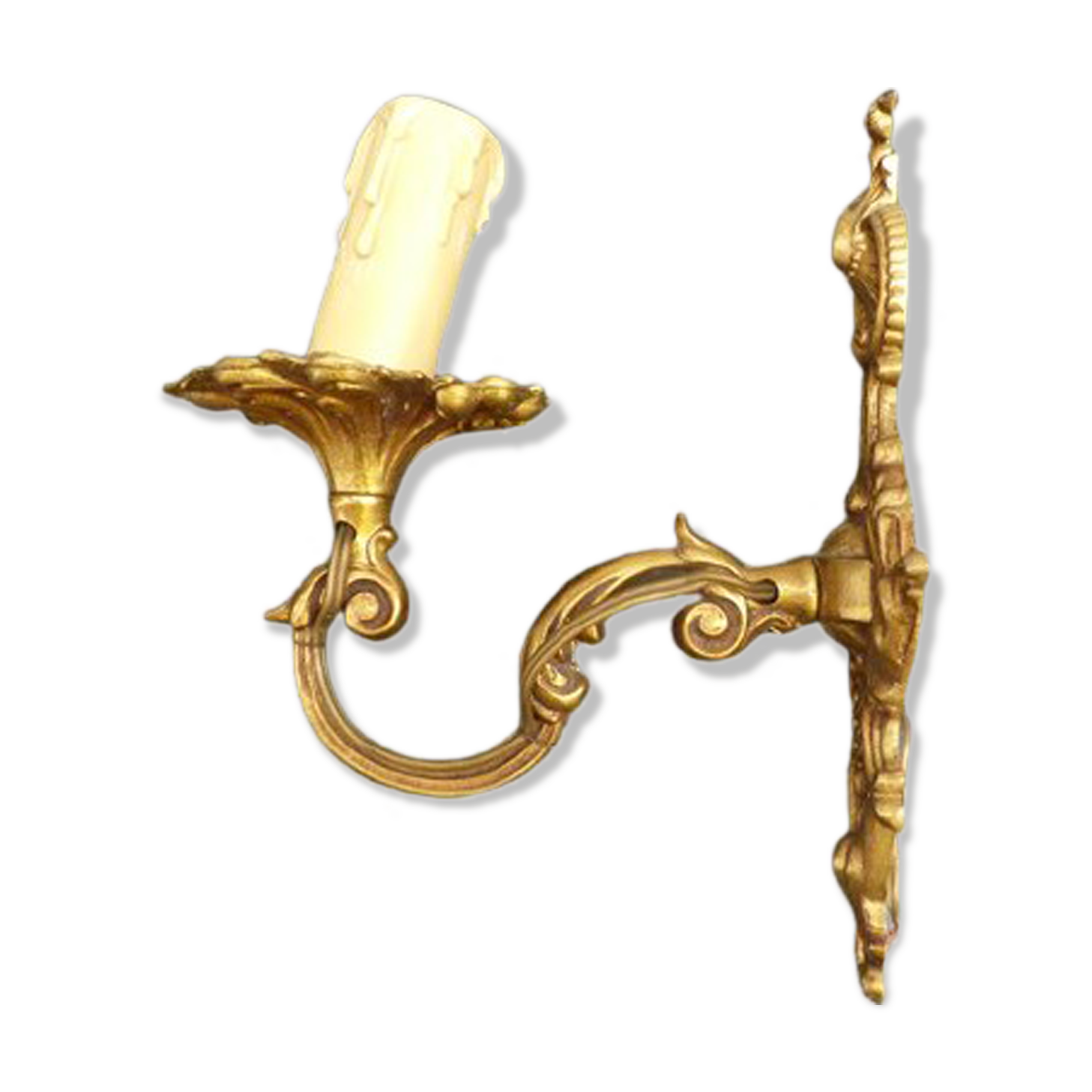 Wall lamp rockery bronze style Louis XV